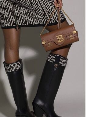 Bkack Balmain Rubber boot